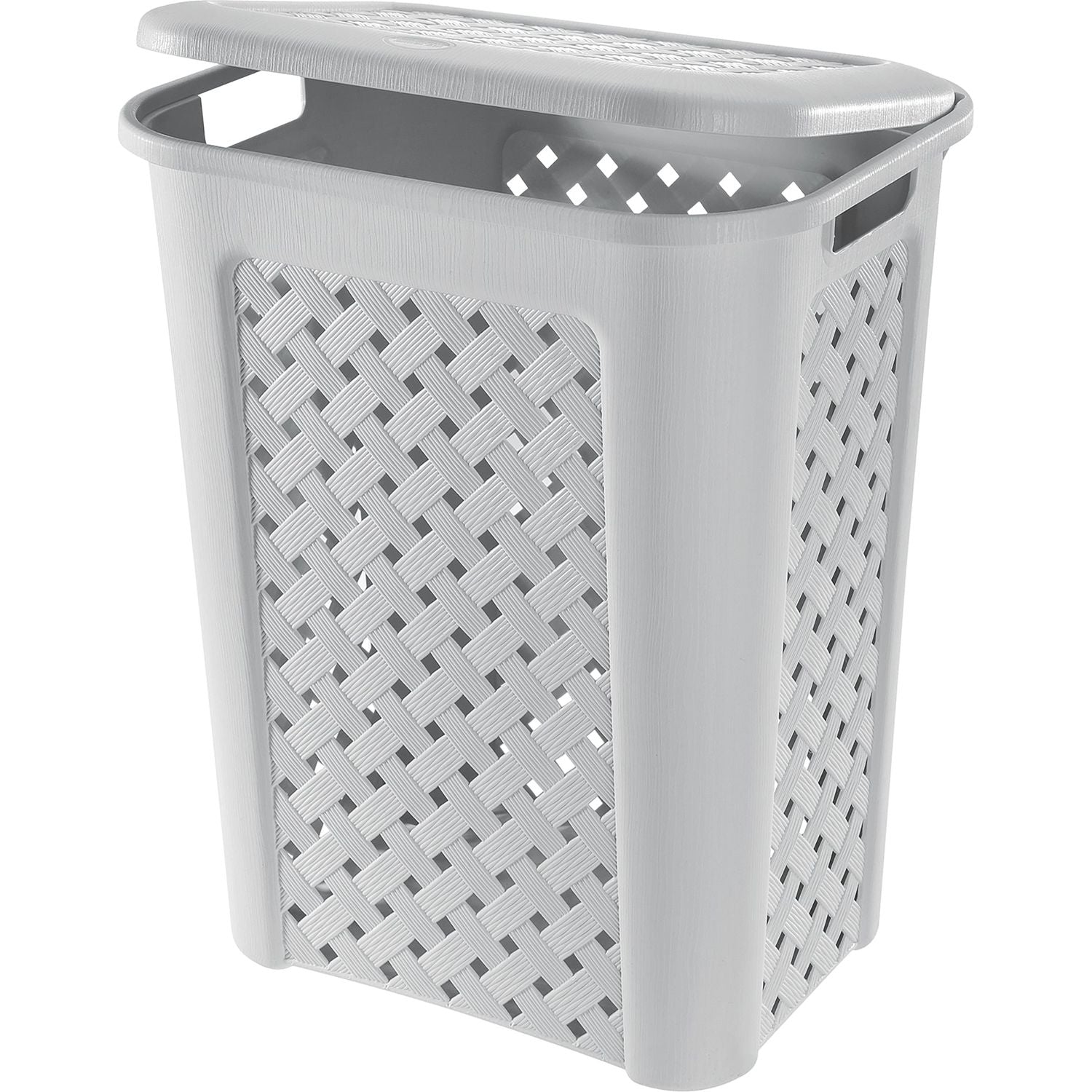 TONTARELLI - Cesto Portabiancheria Grigio chiaro 50 litri Linea Arianna - h55x43,5x33,5 cm